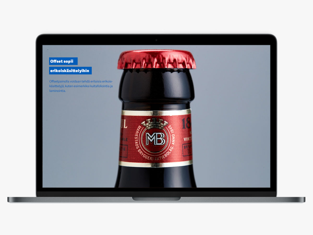 Nordic Label desktopnäkymä